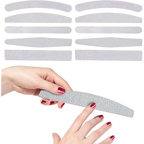 Lot de 5 limes à ongles professionnelles,Double-face Lime Grain 100/180,pour la combinaison de gel pour salon de manucure et maison(Gris)